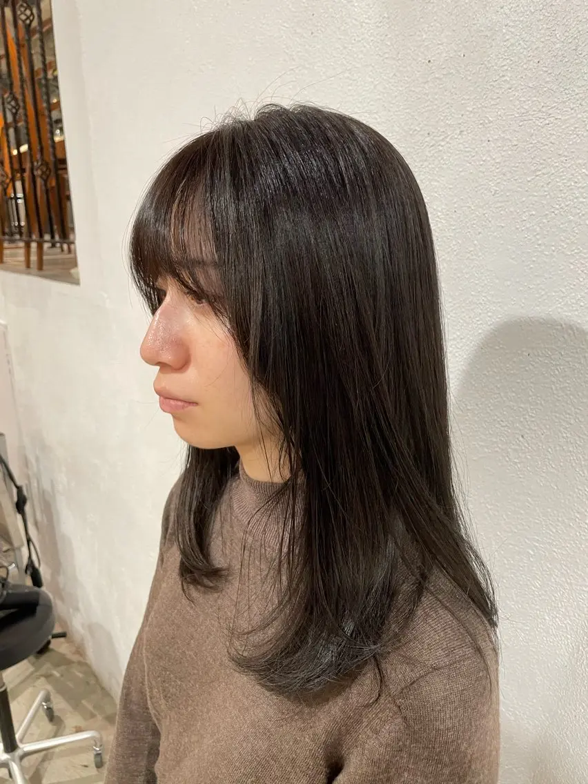 ロング カラー ブラウンカラー 透明感カラー ハイライトカラー ハイライト ヘアカラー 【お洒落パーマ】 Elme　肥塚康汰郎のヘアスタイル
