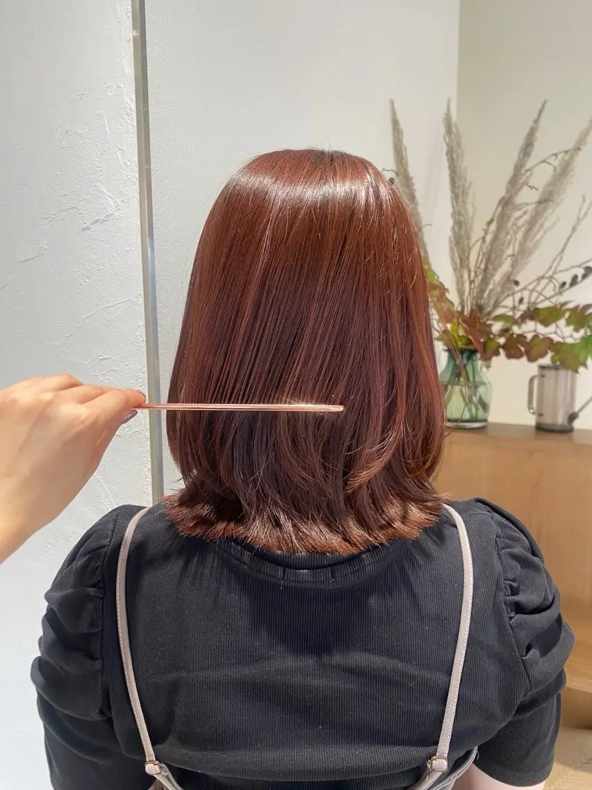 ミディアム カラー 暖色カラー /ヘアアレンジ/花鈴のヘアスタイル