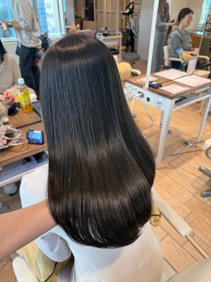ロング アッシュ アッシュブラウン カット ヘアカラー トリートメント のん/表参道美容師 /のんめいく💘のヘアスタイル
