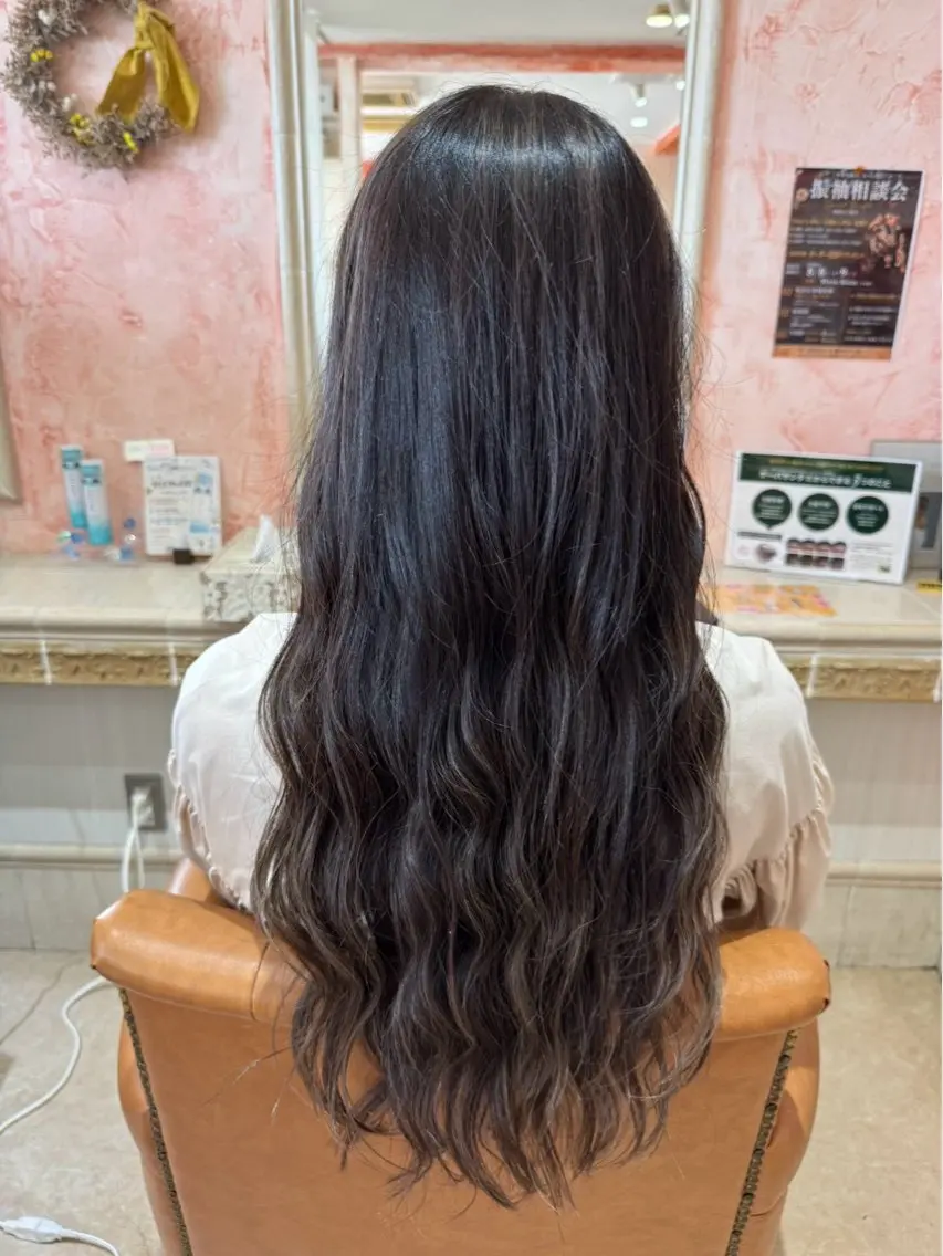 ロング カラー ブラウンカラー モカブラウン ヘアカラー 🩶透明感・艶カラー 🩶ひいな🩶のヘアスタイル