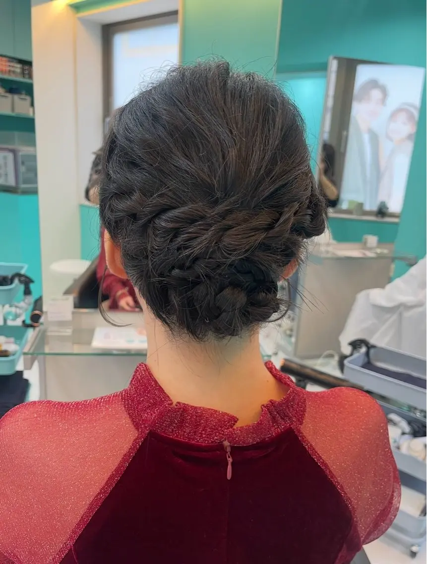 ショート ヘアアレンジ ヘアセット mana/ブリーチ/ メンズ/ヘアセットのヘアスタイル