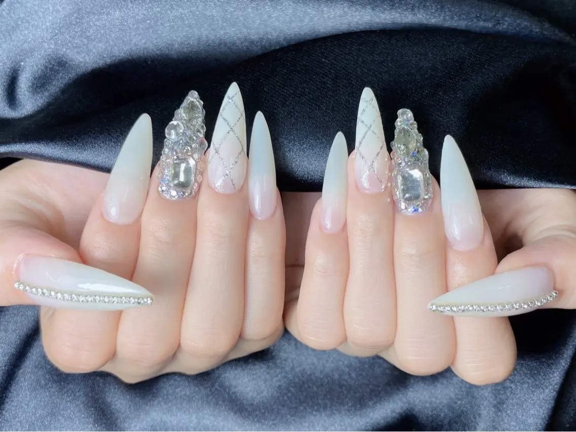 ネイル チークネイル 桜ネイル 長さ出し フットネイル ジェルネイル YURI NAILのネイルデザイン