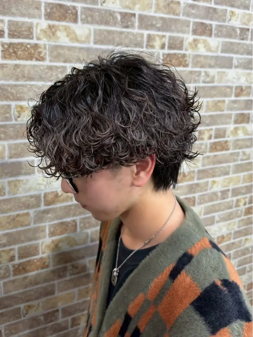 似合わせメンズカット➕ケアパーマ➕トリートメント【波巻き/フェザー/ニュアンス/シャドウ/ツイスパ/スパイラル/韓国風】の写真