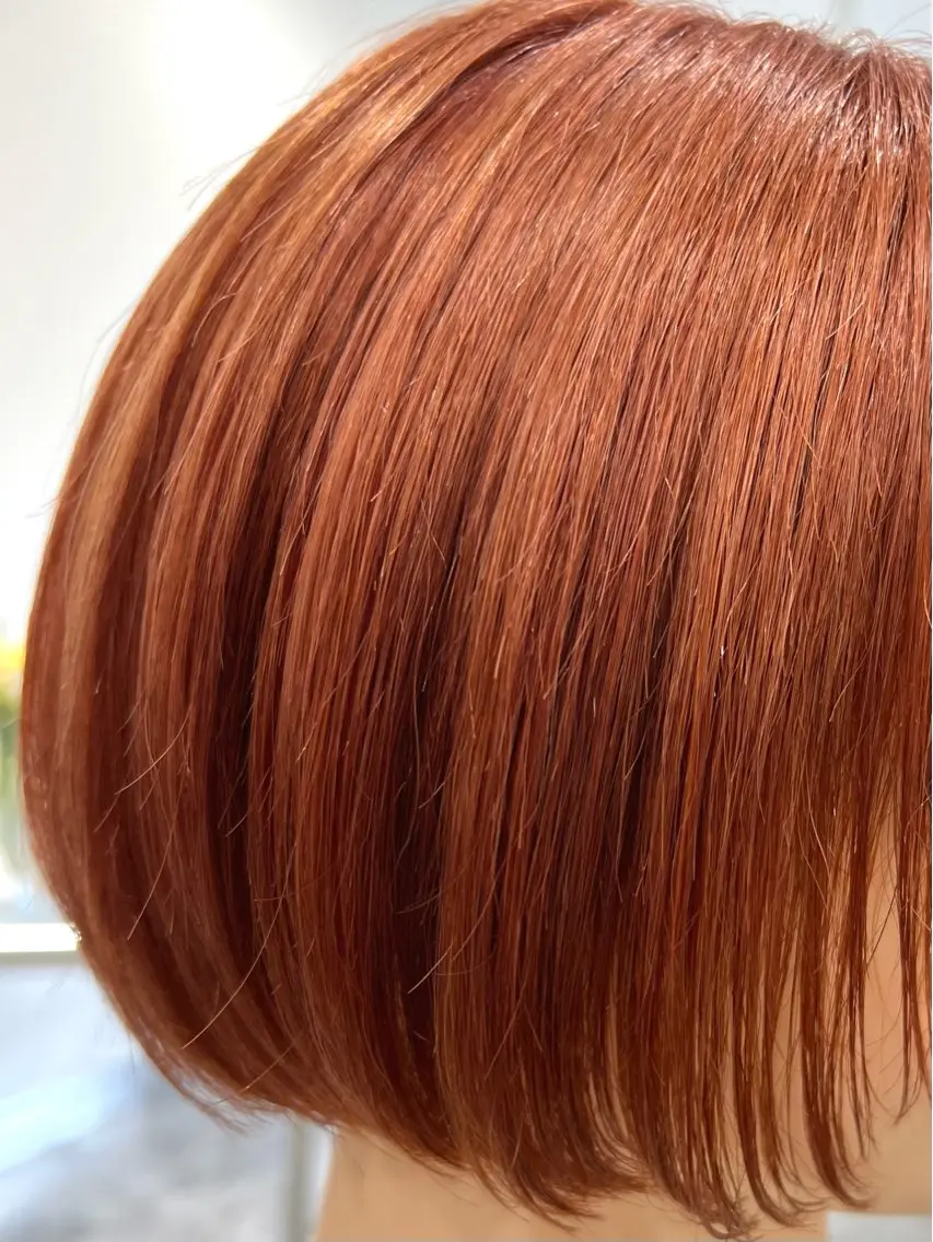 ショート カラー オレンジ ヘアカラー ⭐トレンドカット&カ ラーCocoro🪿のヘアスタイル