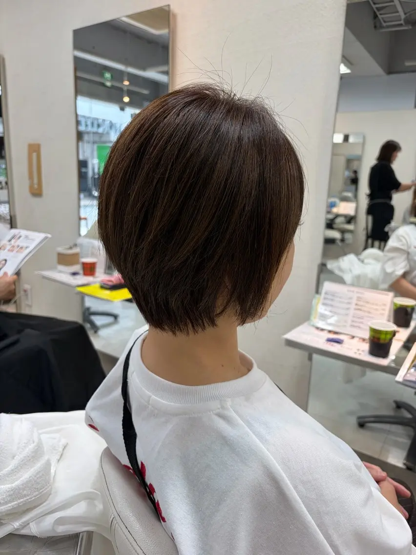 ショート ショートボブ ボブ ショートヘア カット トリートメント nagane sayakaのヘアスタイル