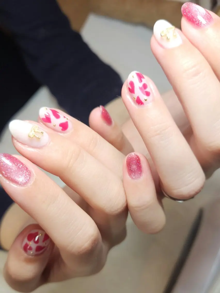 ネイル ハート バレンタイン NailSalon N.中目黒のネイルデザイン