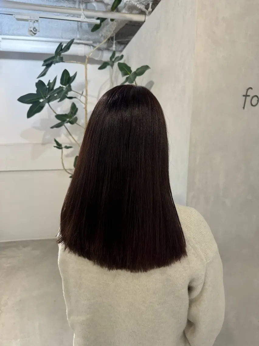 セミロング カット ヘアカラー トリートメント 100%可愛い顔周り 💓レイヤー/しずくのヘアスタイル