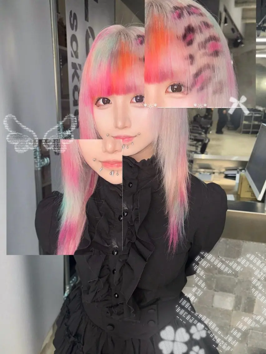 セミロング カラー ヘアカラー デザインカラー /rioのヘアスタイル