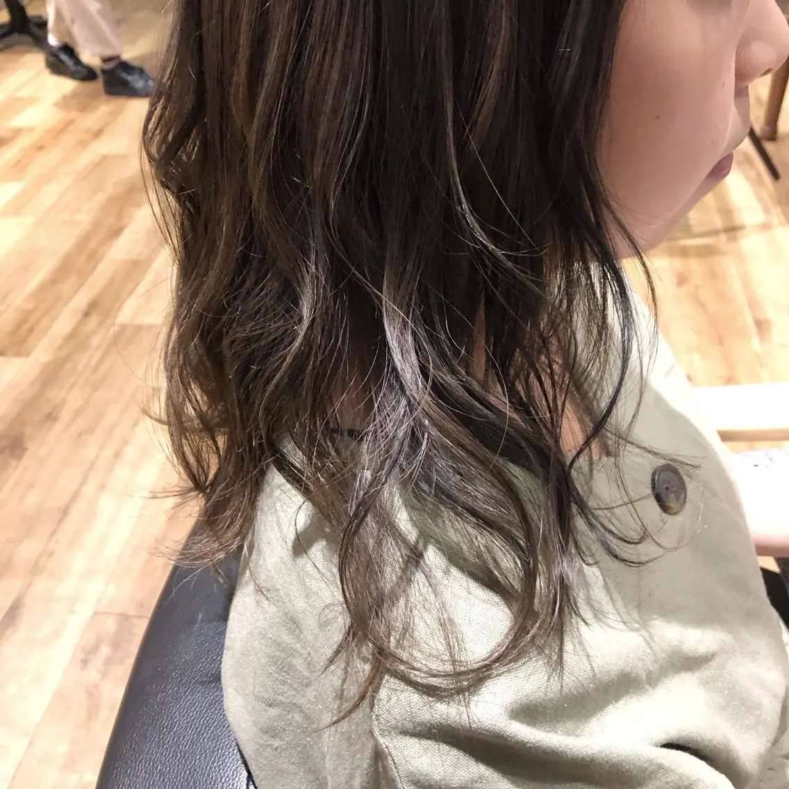 セミロング カラー グレージュ レイヤーカット ◇おの あすか◇のヘアスタイル