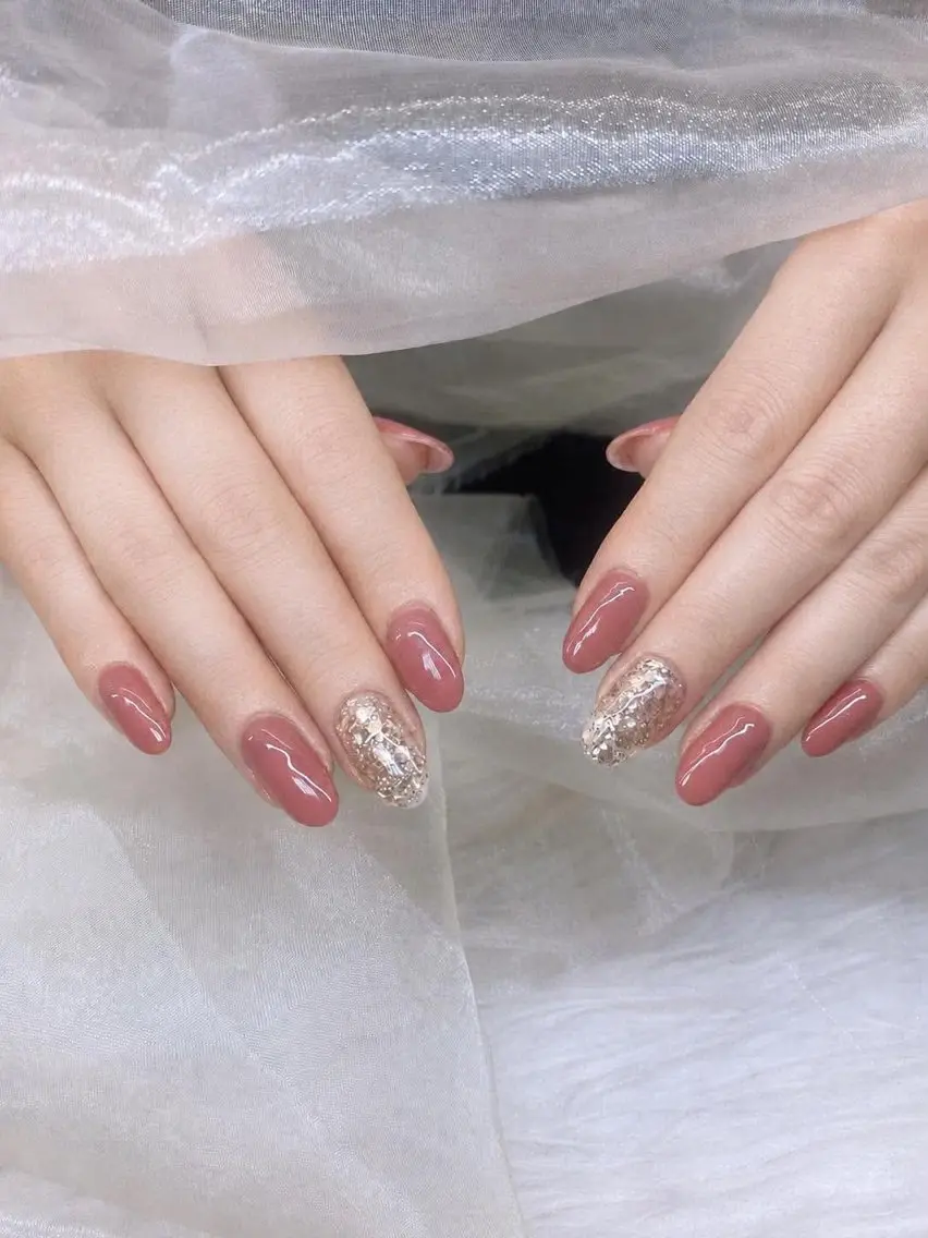 ネイル シンプルネイル ハンドネイル Gold Nail 千葉/風香のネイルデザイン
