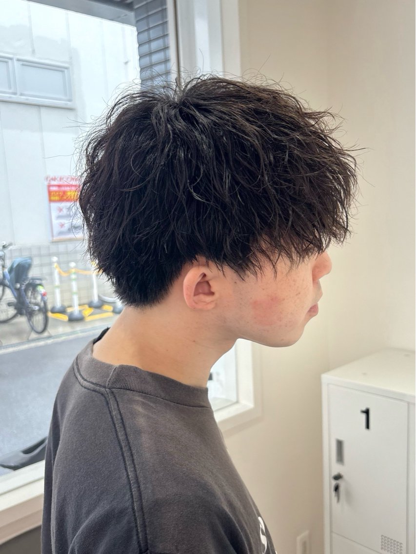 パーマ メンズ カット パーマ 濱口 健慎のヘアスタイル