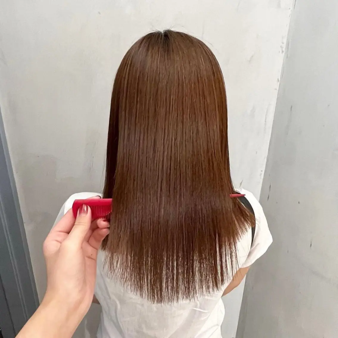 セミロング トリートメント 𝙆𝙖𝙞🎀🩶 レイヤー/縮毛矯正のヘアスタイル