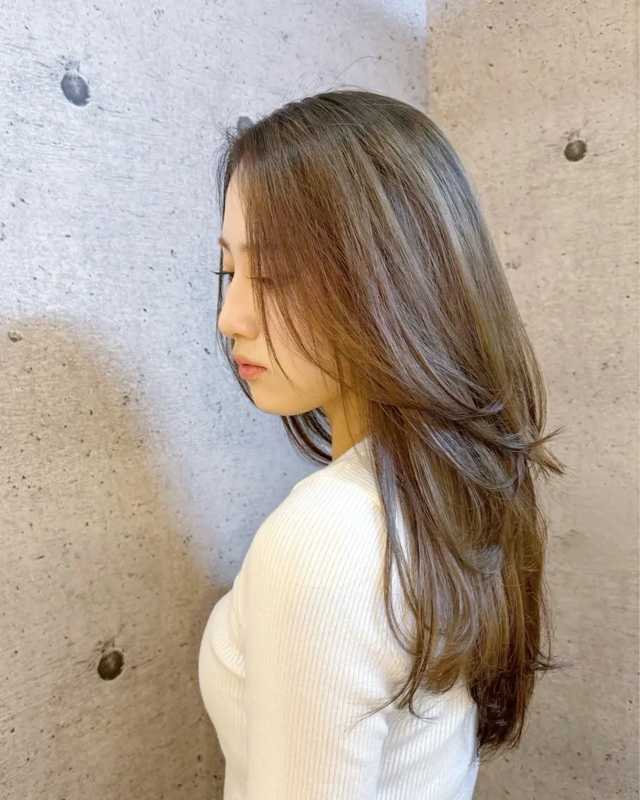 ロング カラー ロング カット ヘアカラー トリートメント 久保 敏之のヘアスタイル