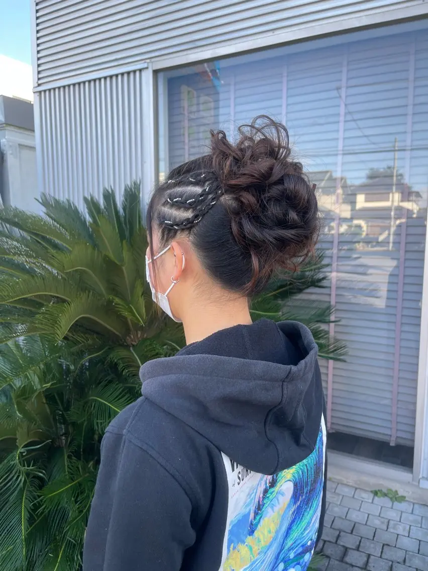 セミロング ヘアアレンジ ヘアセット Felice Erikaのヘアスタイル