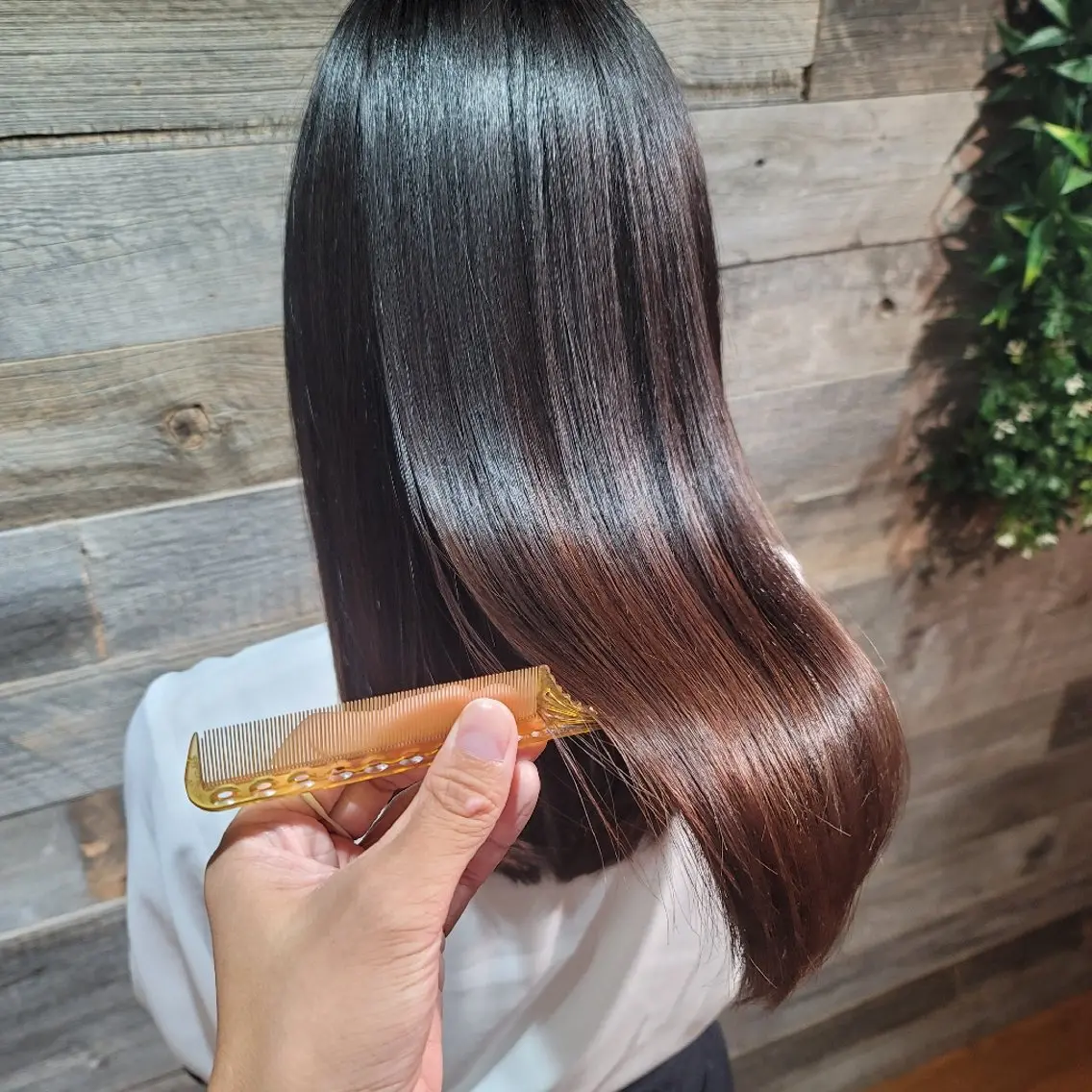 ロング 縮毛矯正 カット 縮毛矯正 トリートメント ツヤ髪専門美容師✨️ ナカノユウキのヘアスタイル