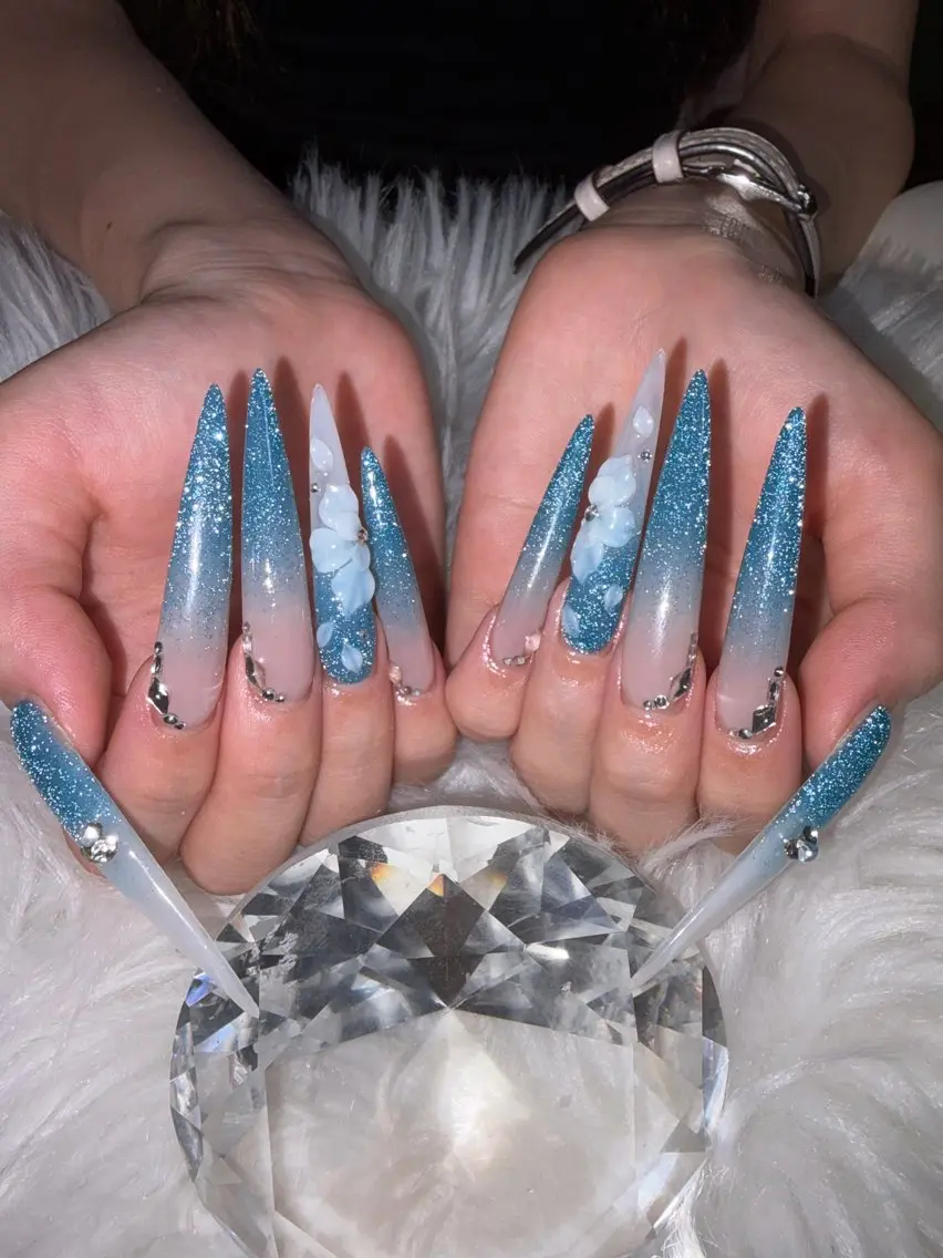 ネイル アートネイル オーロラネイル チークネイル 長さ出し フットネイル ハンドネイル Chan nailsのネイルデザイン