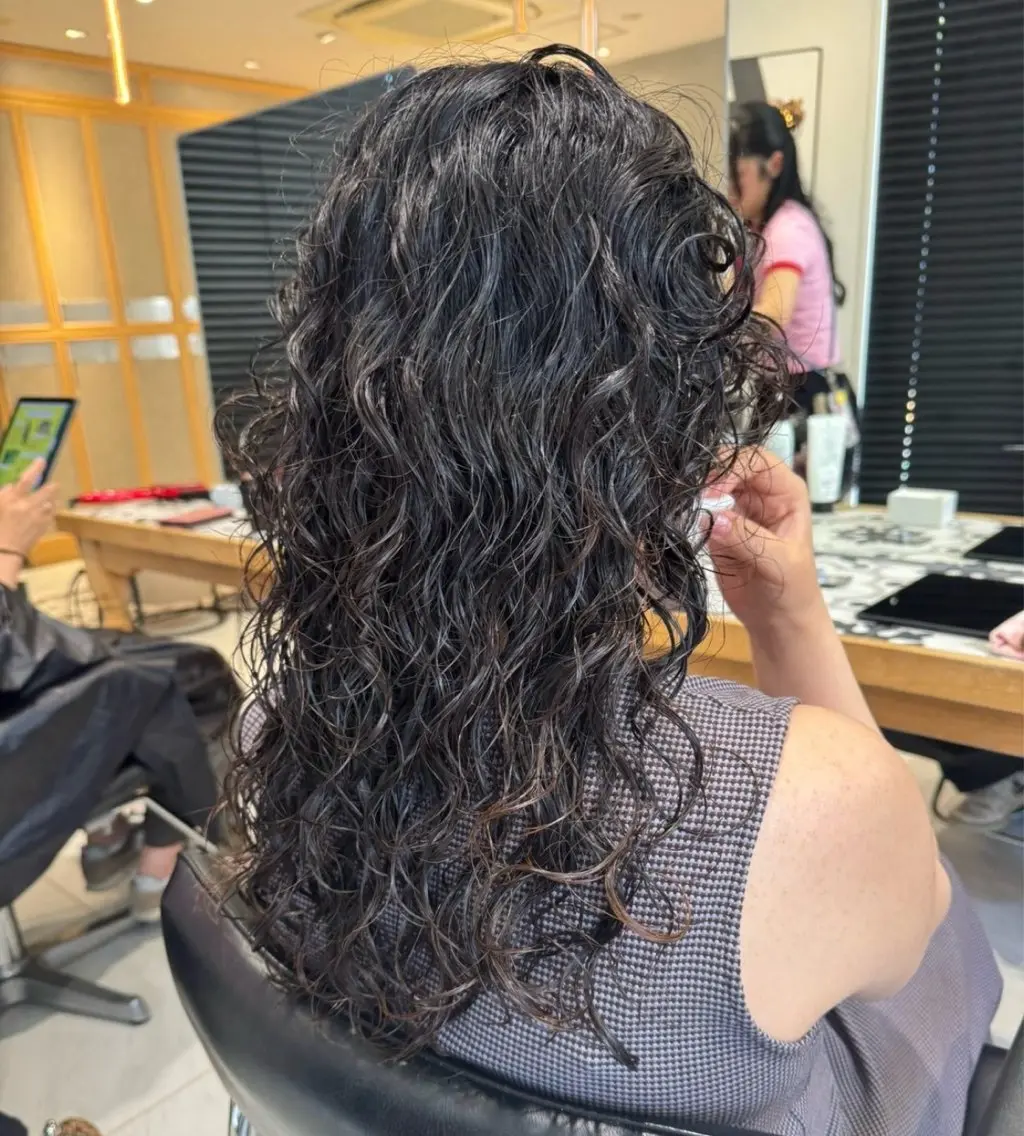 ロング カラー パーマ ヘアアレンジ カット パーマ 艶髪/ボブモデル 募集🫧Terukaのヘアスタイル