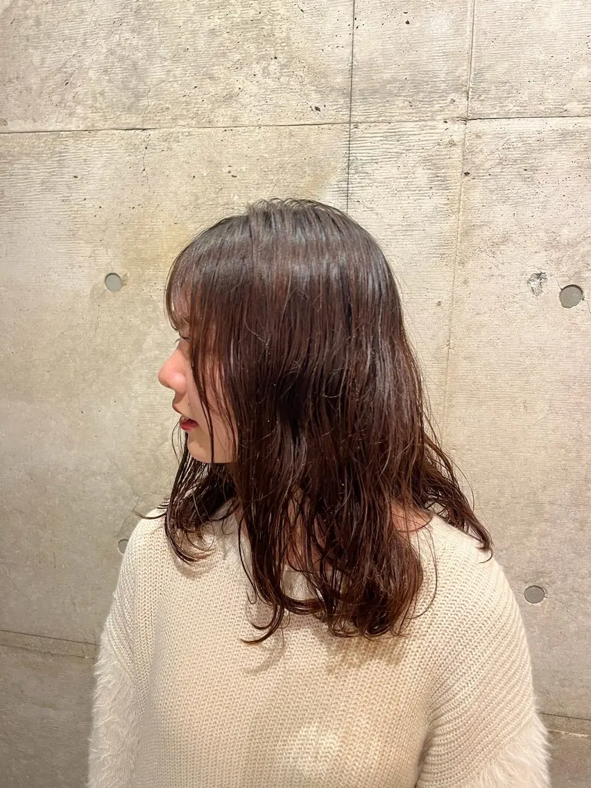 セミロング パーマ セミロングパーマ パーマ «料金🆓カット モデル»キリ🌿のヘアスタイル
