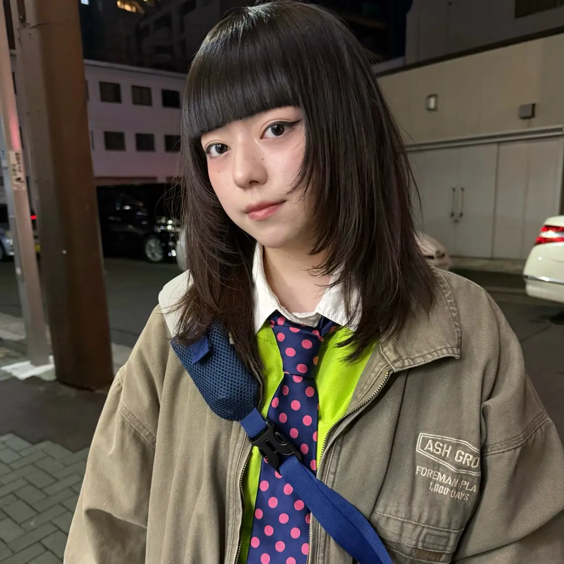 ミディアム 顔まわりレイヤー 顔周りカット レイヤーカット カット トリートメント 舟橋耀/ブリーチカラ ー/レイヤーカットのヘアスタイル