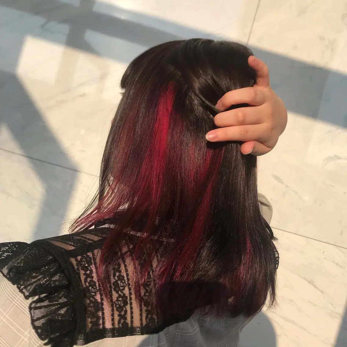 ミディアム カラー ピンクカラー ユニコーンカラー トリートメント 茂木 結希のヘアスタイル