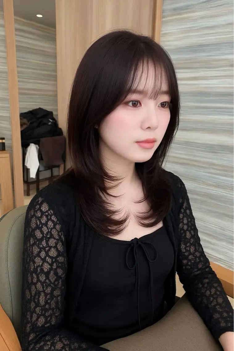 🌟初回限定🌟韓国風レイヤーカット➕トリートメント7700円　【ワンホンヘア】の写真