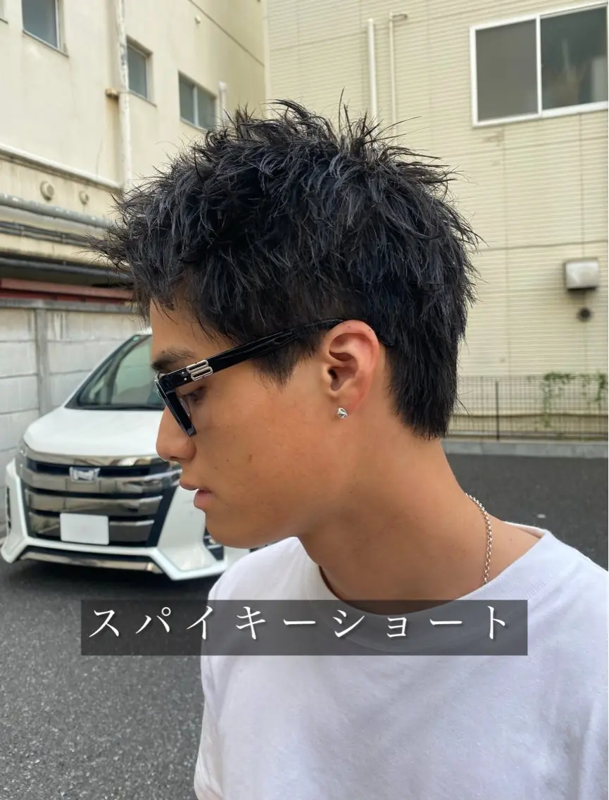 ショート メンズ フェザーパーマ メンズパーマ スパイキーショート メンズツイストパーマ 波巻きパーマ カット ヘアセット 🌴パーマオタク🌴 長谷川 諒佑🌈のヘアスタイル