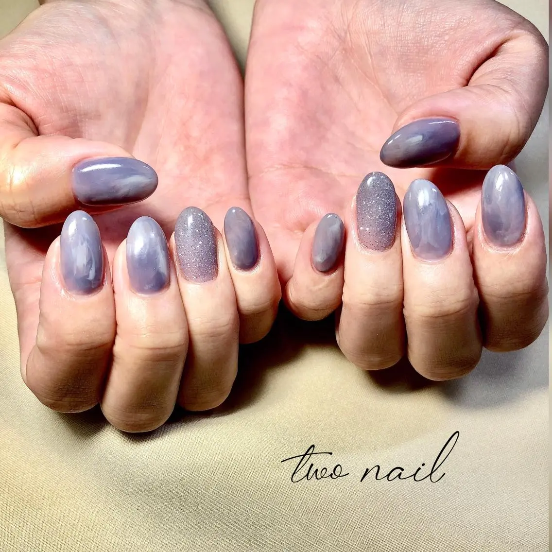 ネイル アートネイル フットネイル ハート ニュアンスネイル ホワイト two nailのネイルデザイン