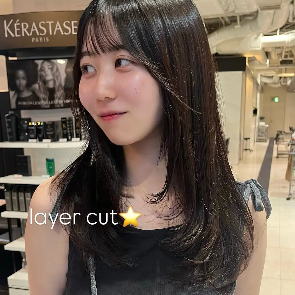 セミロング レイヤーカット カット ヘアカラー trico心斎橋 ナツミのヘアスタイル