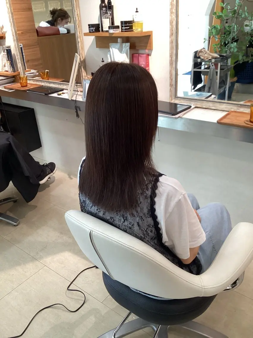 ロング カット 縮毛矯正 トリートメント hair bonitaのヘアスタイル