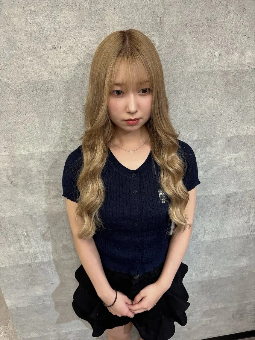 ロング ヘアカラー エクステ 外れにくいエク💚 EST梅田TAKIのヘアスタイル