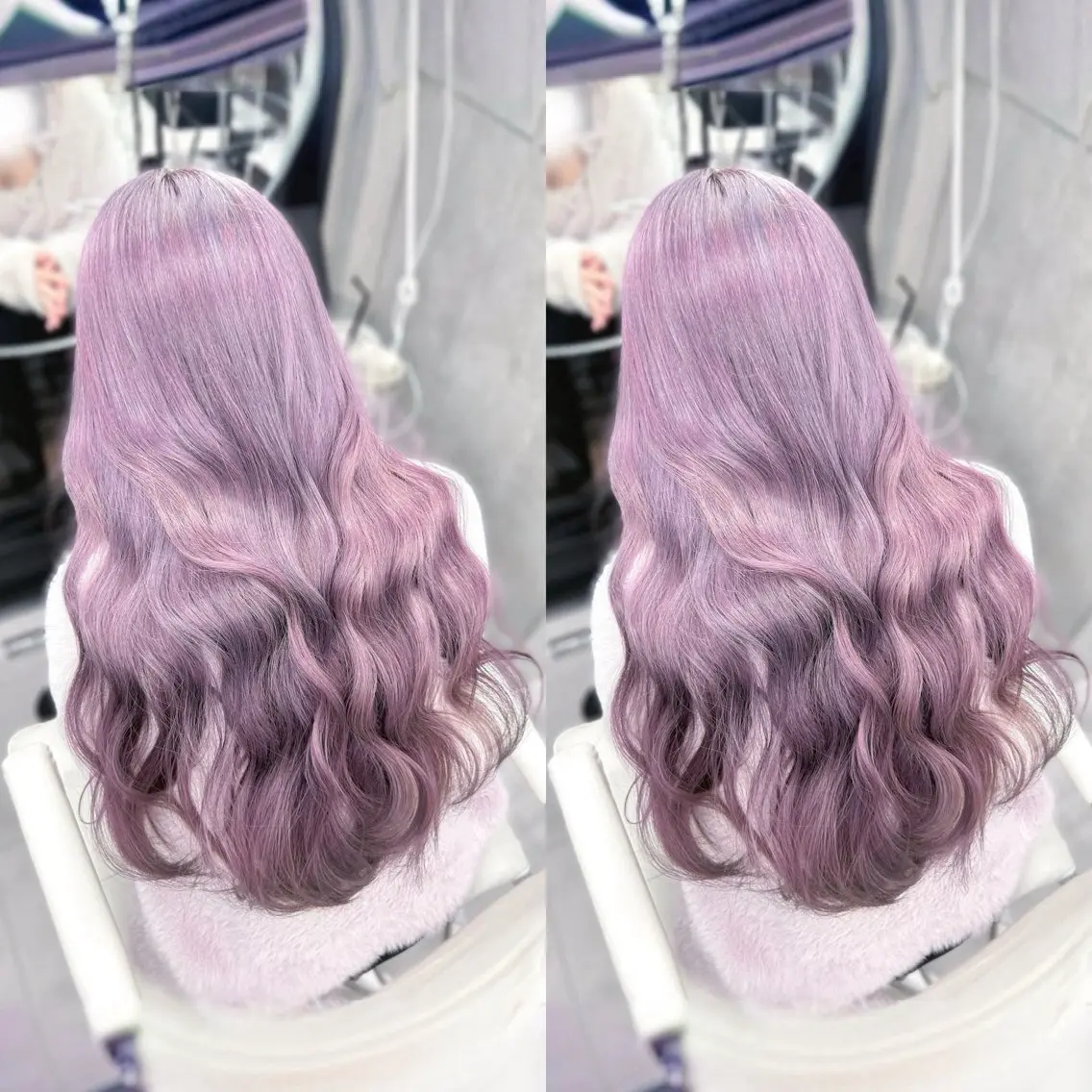 ロング カラー 透明感カラー ラベンダーカラー ヘアカラー トリートメント ヘアセット ゆうさ ❥ 髪質改善 似合わせカットのヘアスタイル