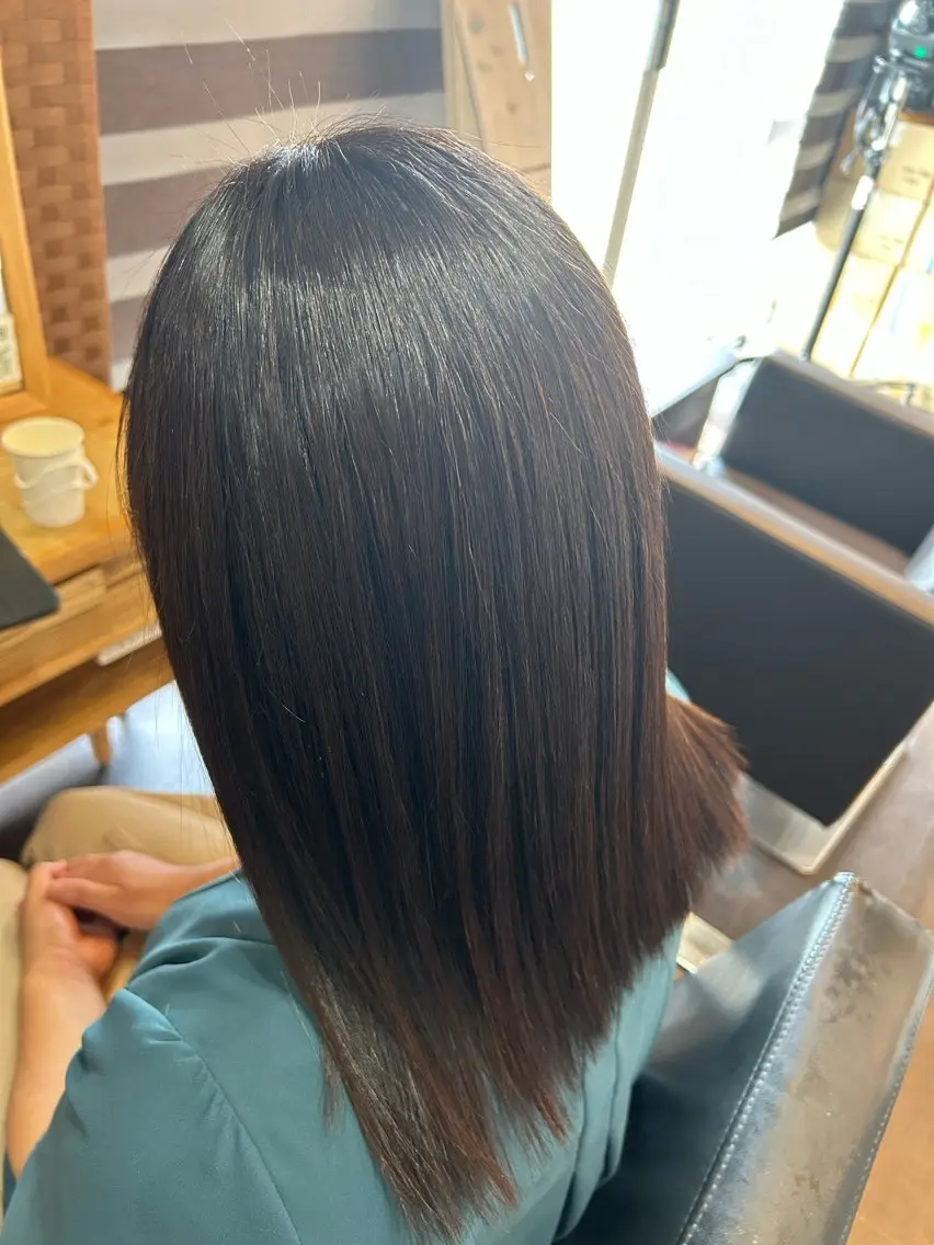 ミディアム カラー 髪質改善 きむら はるみのヘアスタイル