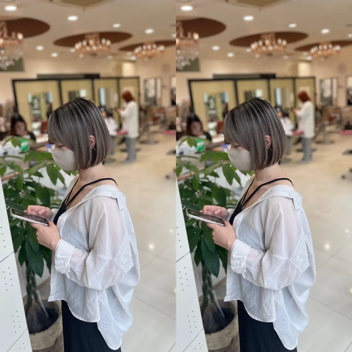 ショート ヘアカラー Y Uのヘアスタイル