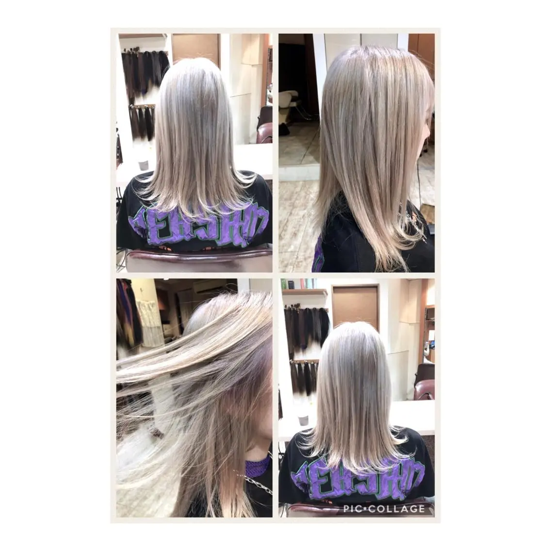 セミロング カラー ブリーチ ケアブリーチ ハイトーンカラー 100%髪質改善特化 TRUNSのヘアスタイル