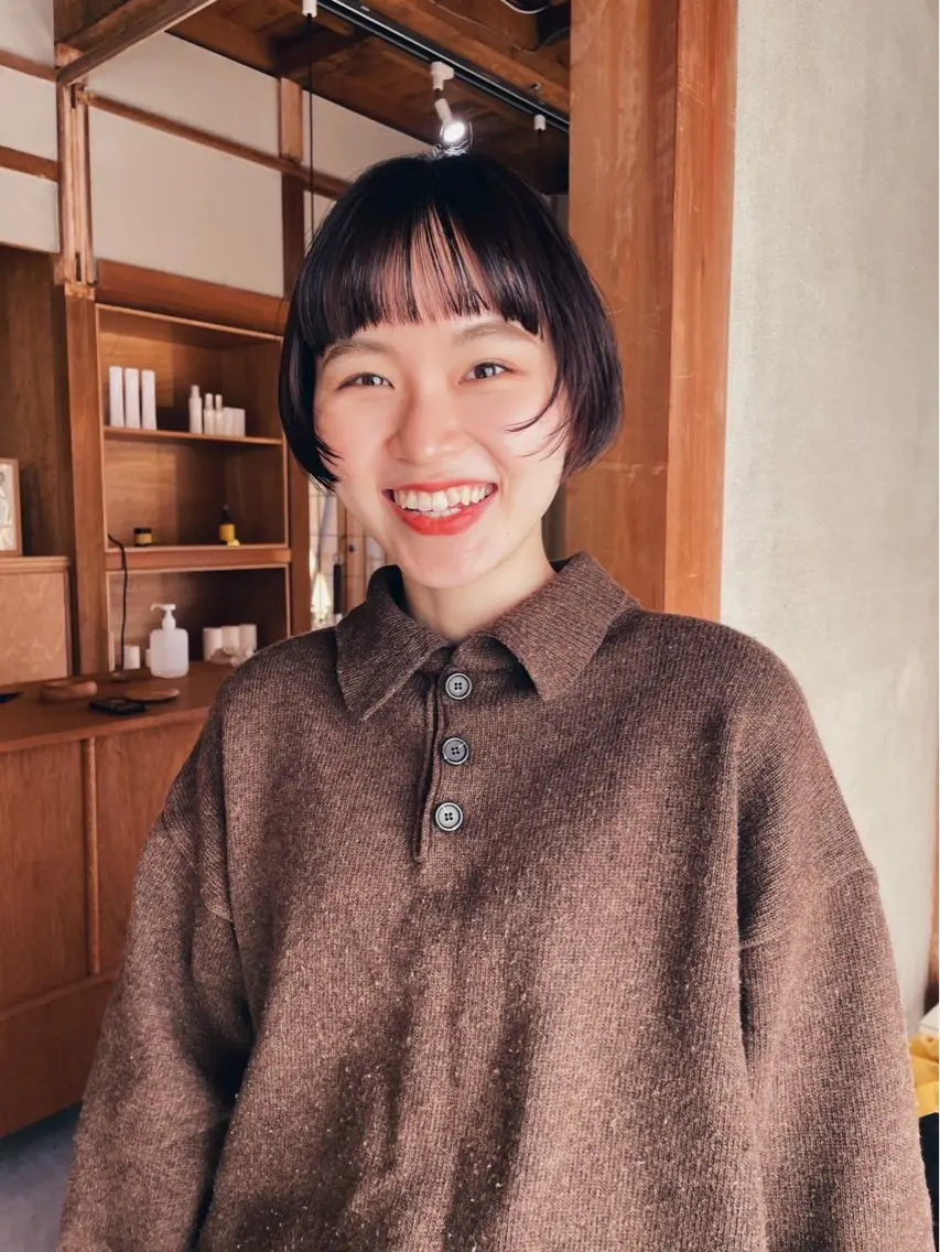 ショート ショートヘア ブラウンカラー 🦔🪷なりたりみのヘアスタイル