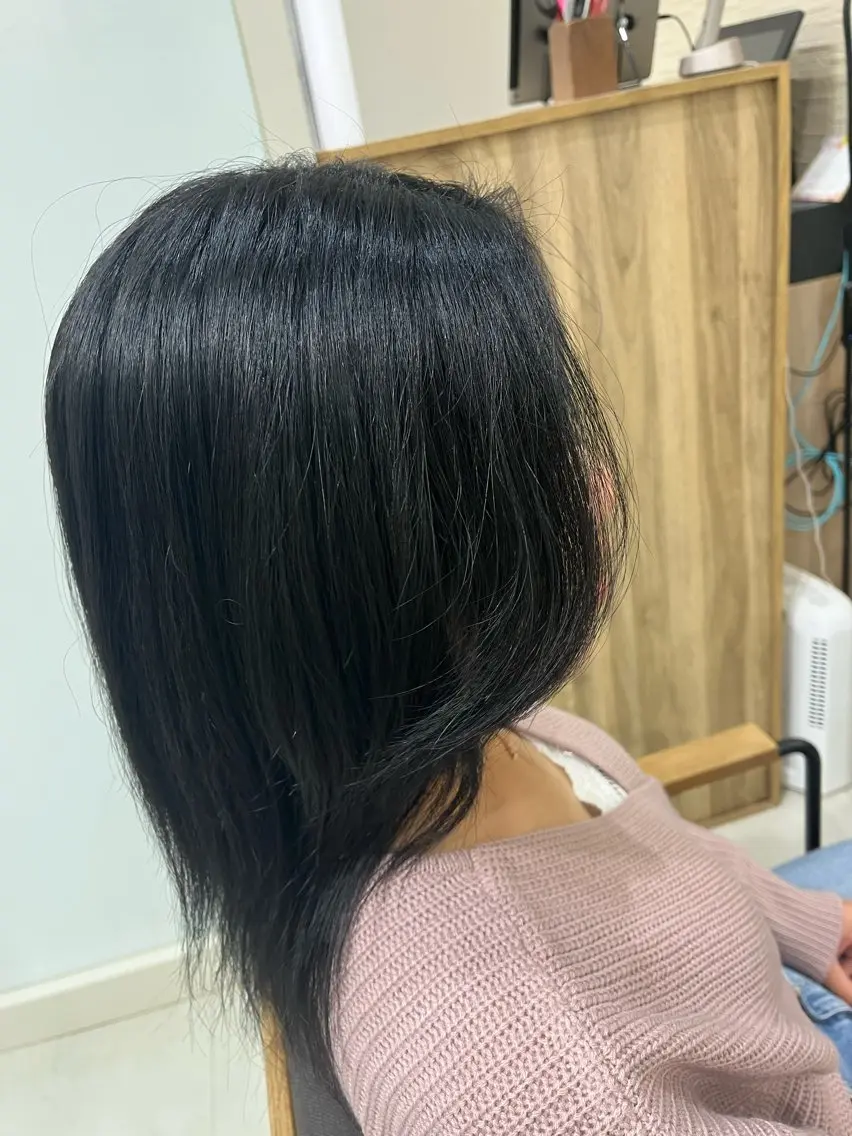 ロング カラー 黒髪 ヘアカラー トリートメント ヤマナカ アイリのヘアスタイル