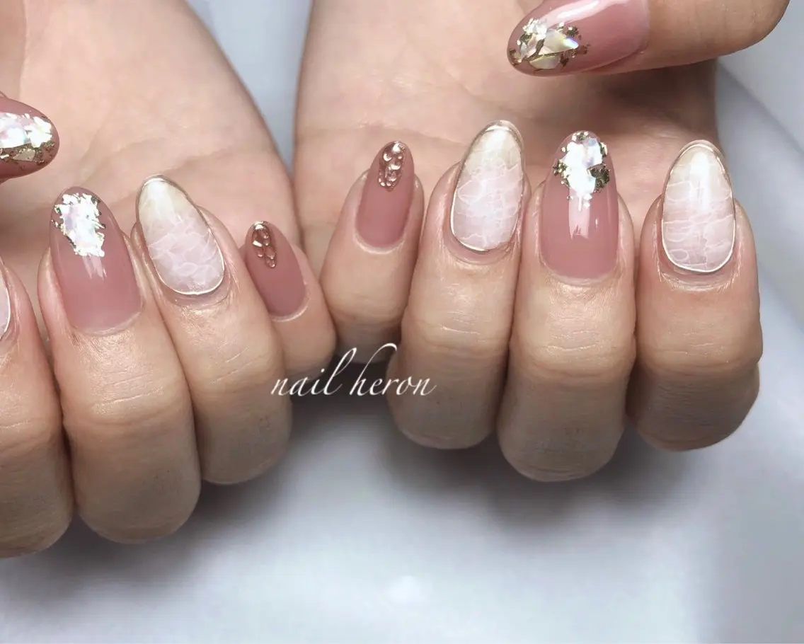 ネイル アートネイル ハンドネイル saki_ nail heronのネイルデザイン