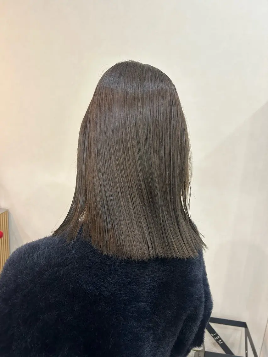 ミディアム カラー 髪質改善 カット ヘアカラー トリートメント ボブ/透明感カラー 🧸YUI❤️のヘアスタイル