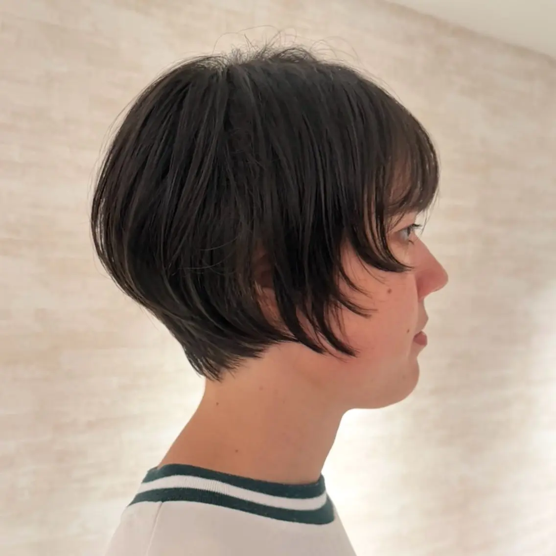 ショート 顔まわりレイヤー レイヤーカット ショートヘア 小顔カット ショートカット / 銀座/ 青山莉奈のヘアスタイル