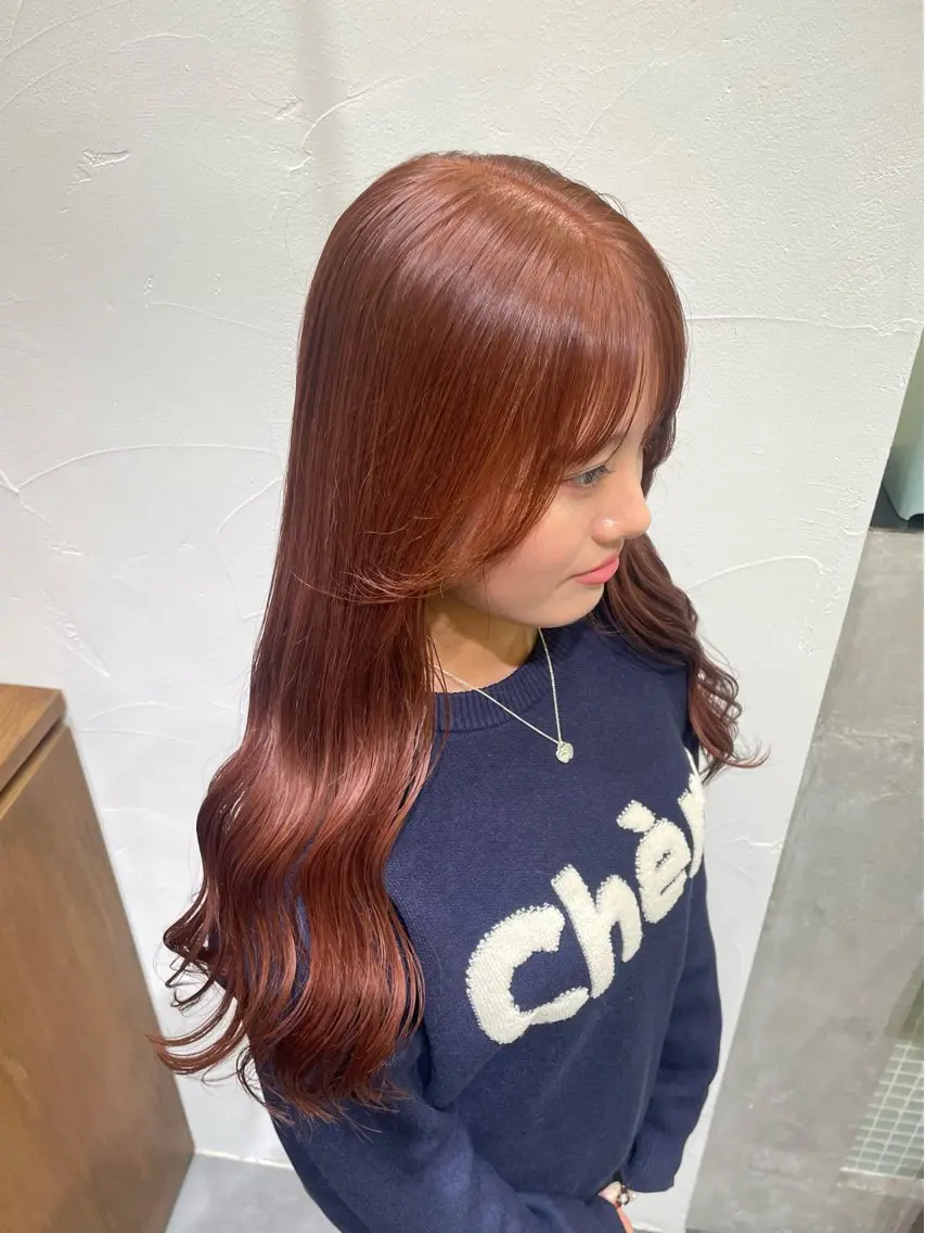 カラー ベージュカラー ブラウンカラー ピンクカラー ヘアカラー トリートメント 自然と惹かれる🪷 艶カラー/茉優♩のヘアスタイル