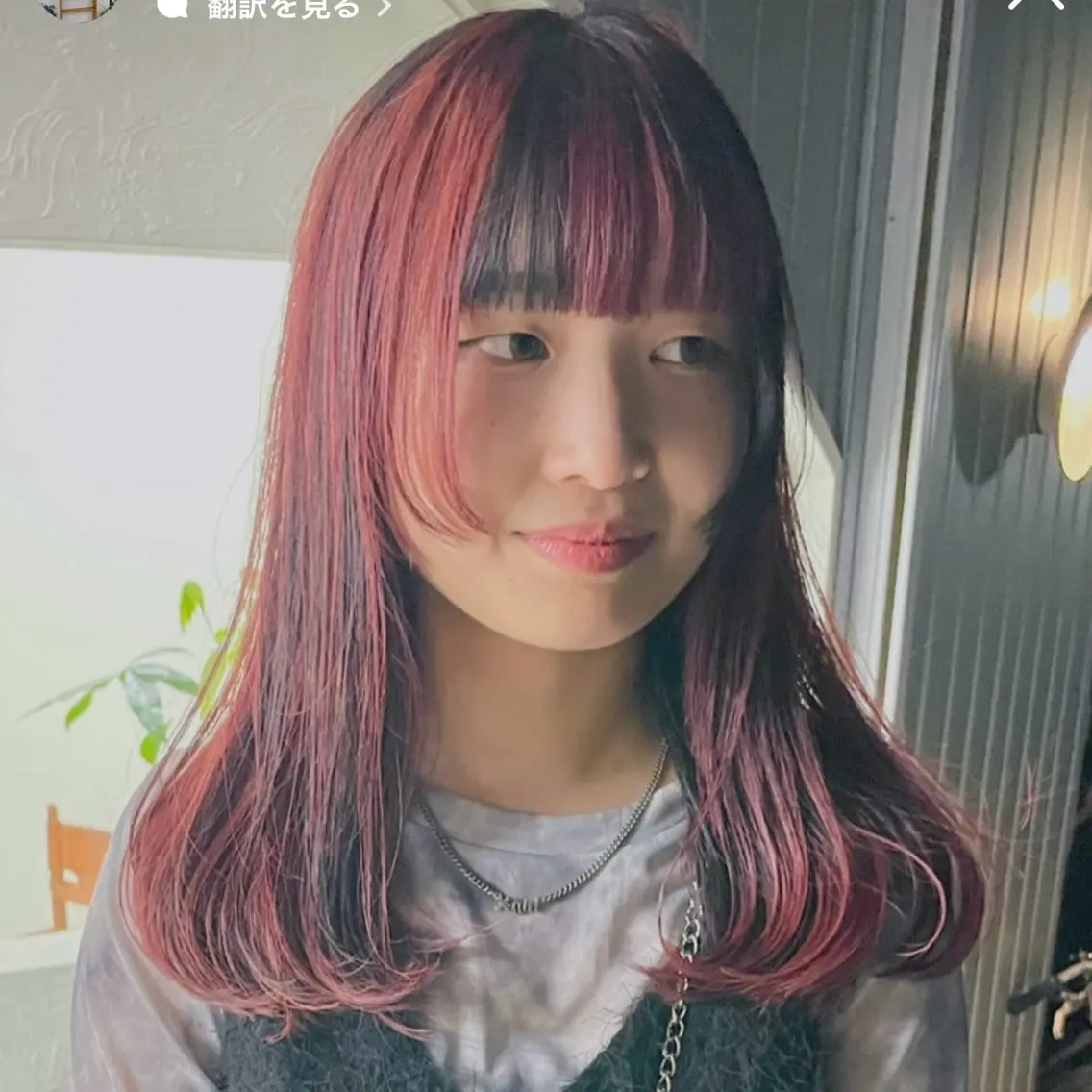 セミロング カラー デザインカラー ヘアカラー ニイ/栄/ ボブカットモデル募集のヘアスタイル