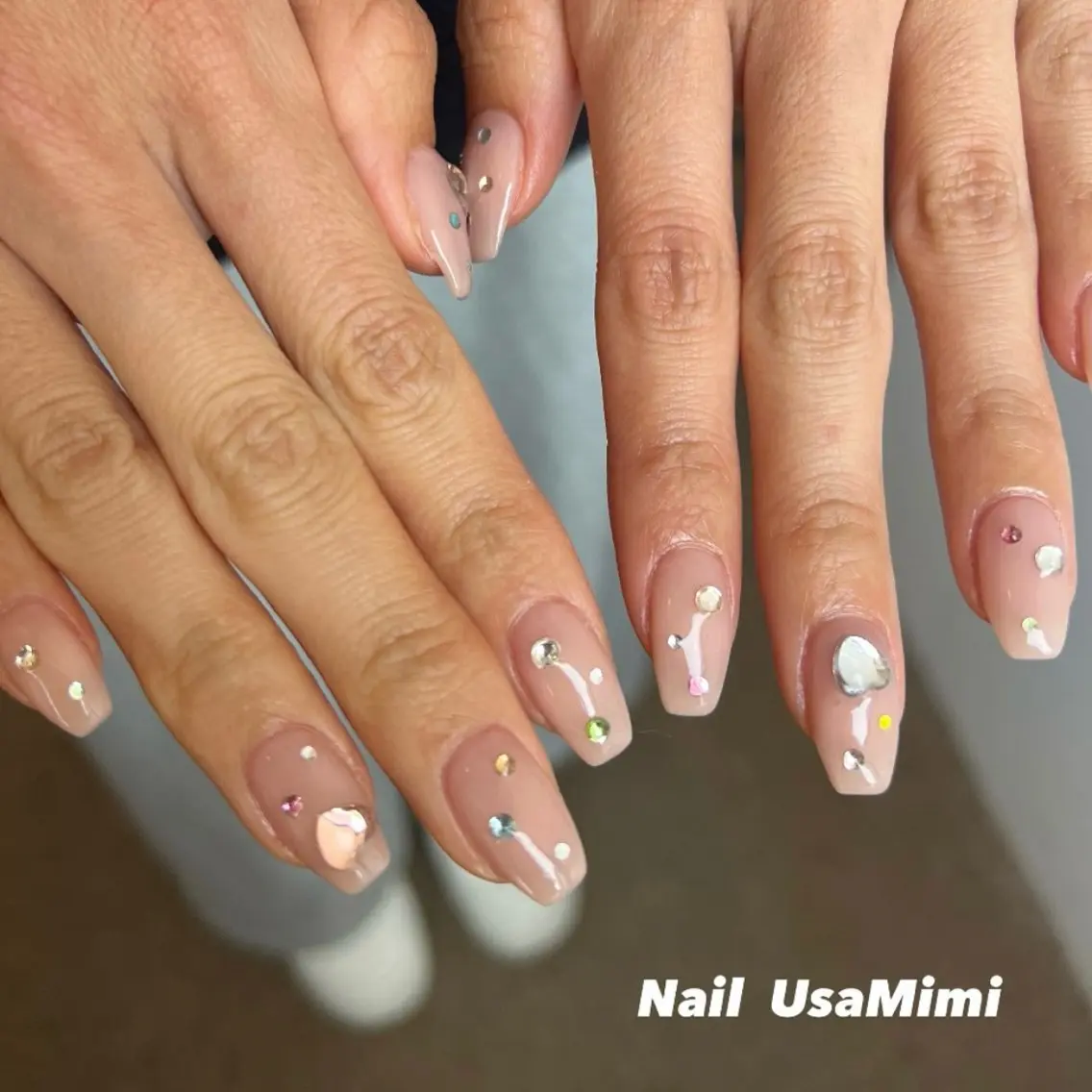 ネイル アートネイル ジェルネイル グラデーション 韓国ネイル ワンカラーネイル ハンドネイル 本町NailUsa Mimi RIKOのネイルデザイン