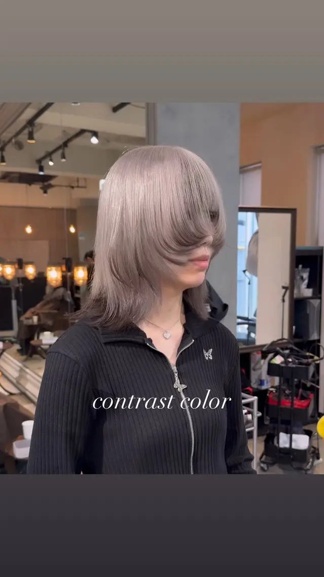ミディアム カラー カット ヘアカラー トリートメント ヘアセット 💜ハイトーン💛 マジカルかいちゃんのヘアスタイル