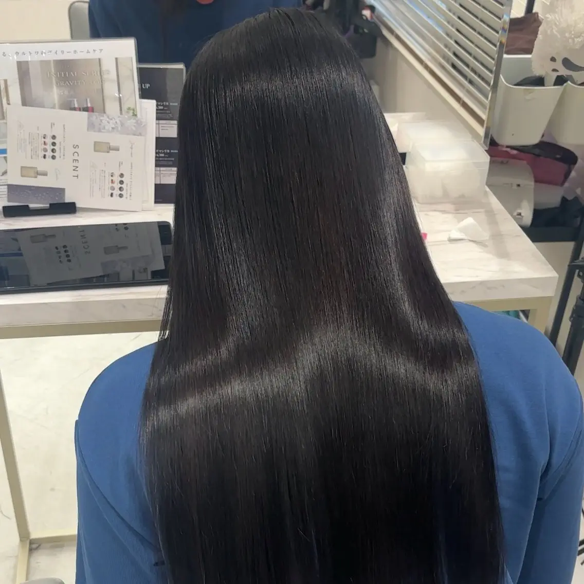 ロング カット ヘアカラー 縮毛矯正 トリートメント 今話題の艶髪矯正 美艶カラー/FUKAのヘアスタイル