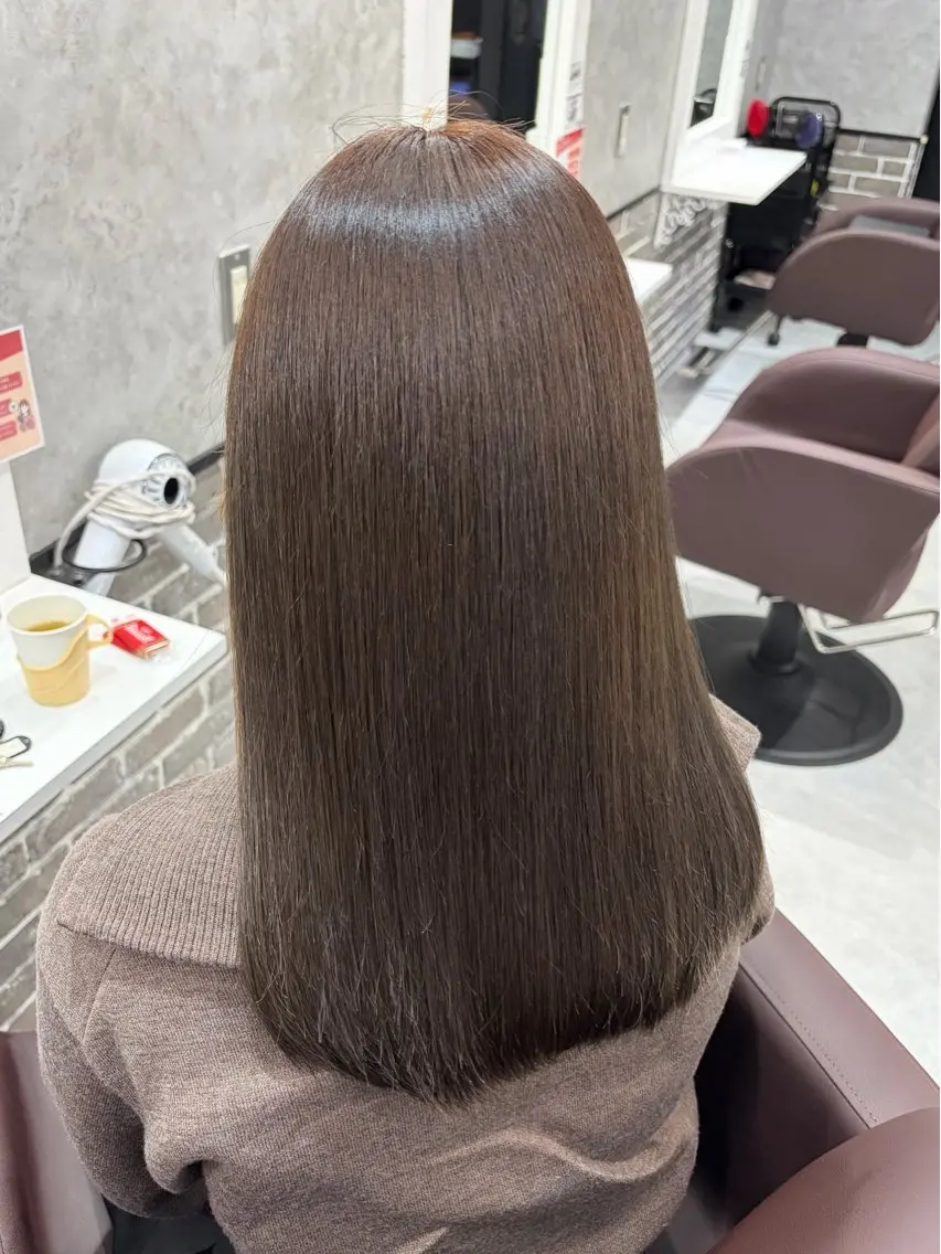 セミロング カット ヘアカラー トリートメント Zina京都河原町店 rinaのヘアスタイル
