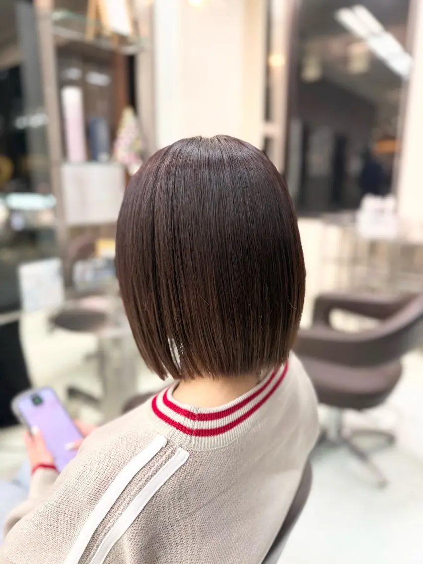 ショート カット ヘアカラー 新井優馬|縮毛矯正/ 地毛風ストレートのヘアスタイル