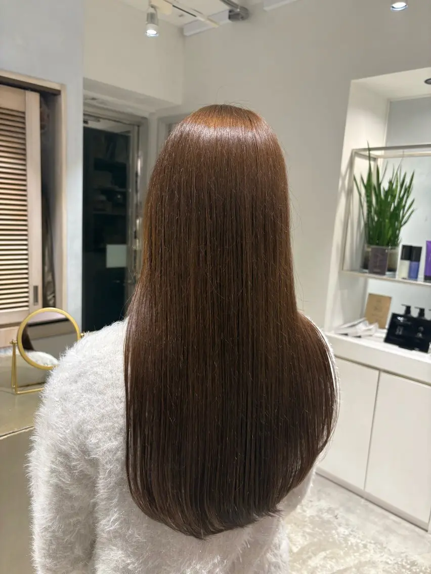 ロング パーマ ストレートパーマ 縮毛矯正 SHEA /縮毛矯正 イソダハルカのヘアスタイル