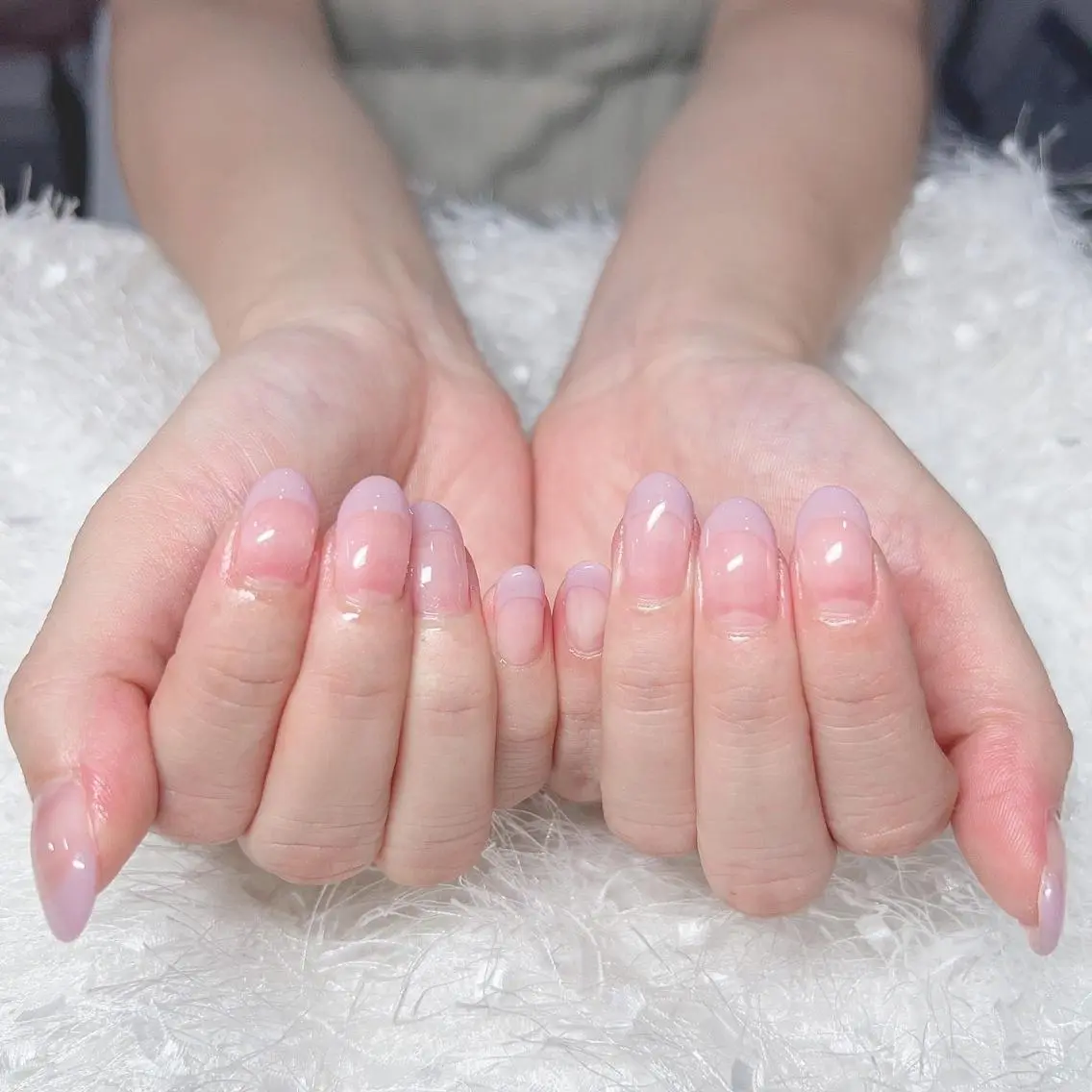 ネイル 長さ出し フレンチネイル ジェルネイル グラデーション 韓国ネイル ハンドネイル Nail&eye Belire 新宿のネイルデザイン