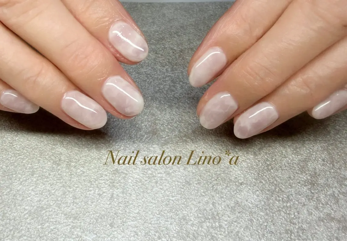 ネイル 持ち込み ニュアンスネイル ストーンネイル ハンドネイル Nail salon Lino*aのネイルデザイン