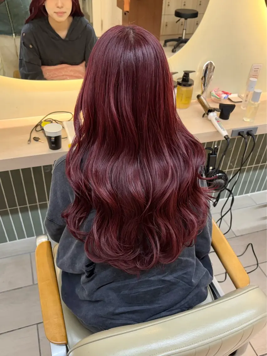 セミロング カラー ヘアアレンジ ヘアカラー トリートメント ハイトーンピンク🍑 ブリーチ🍑RINAのヘアスタイル